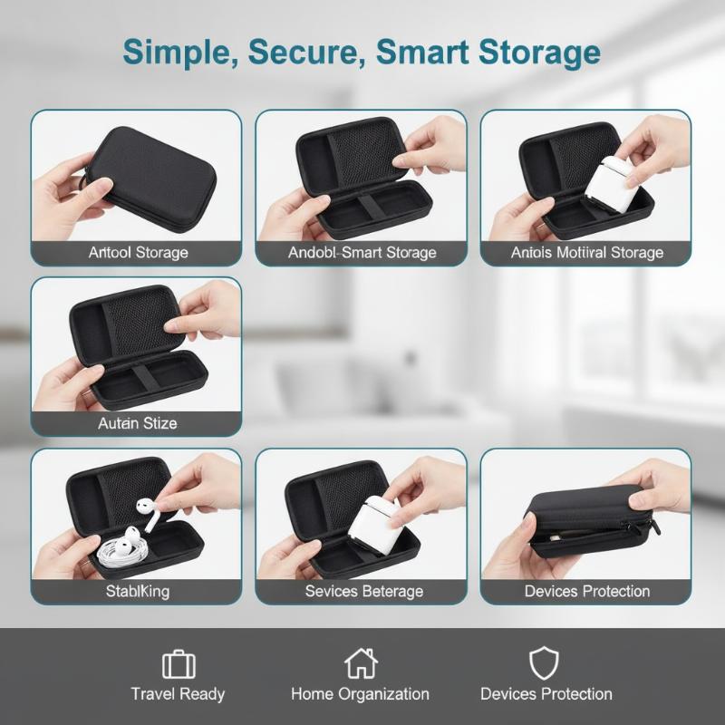 Kotak Penyimpanan Earphone EVA - Headphone Case Hard ulasan dan harga