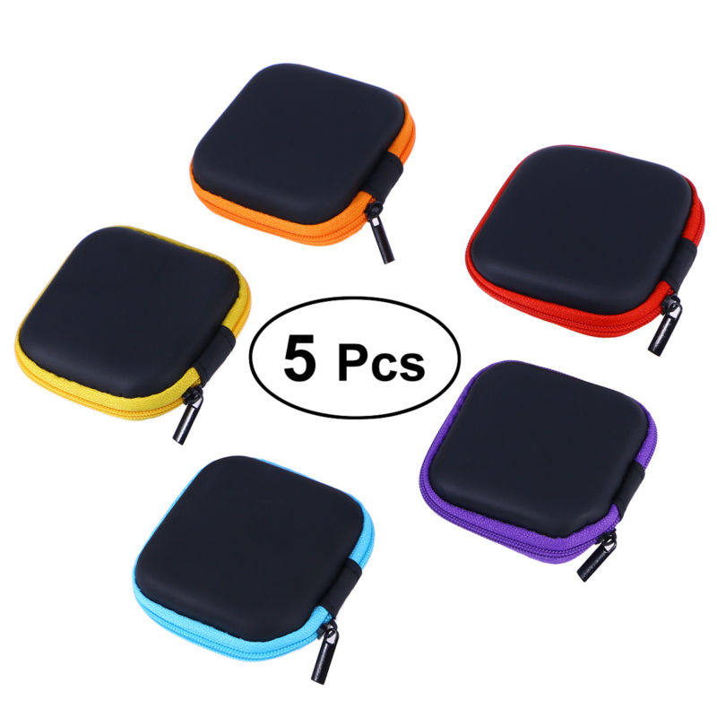 5 buah Kotak Penyimpanan Mini  - Headphone Case Hard ulasan dan harga