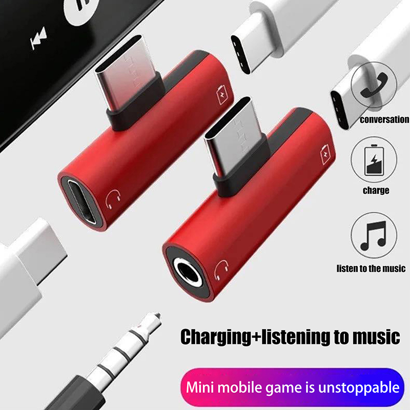 Adaptor Logam USB Tipe-C Ke 3. - Earphone Splitter Jack ulasan dan harga